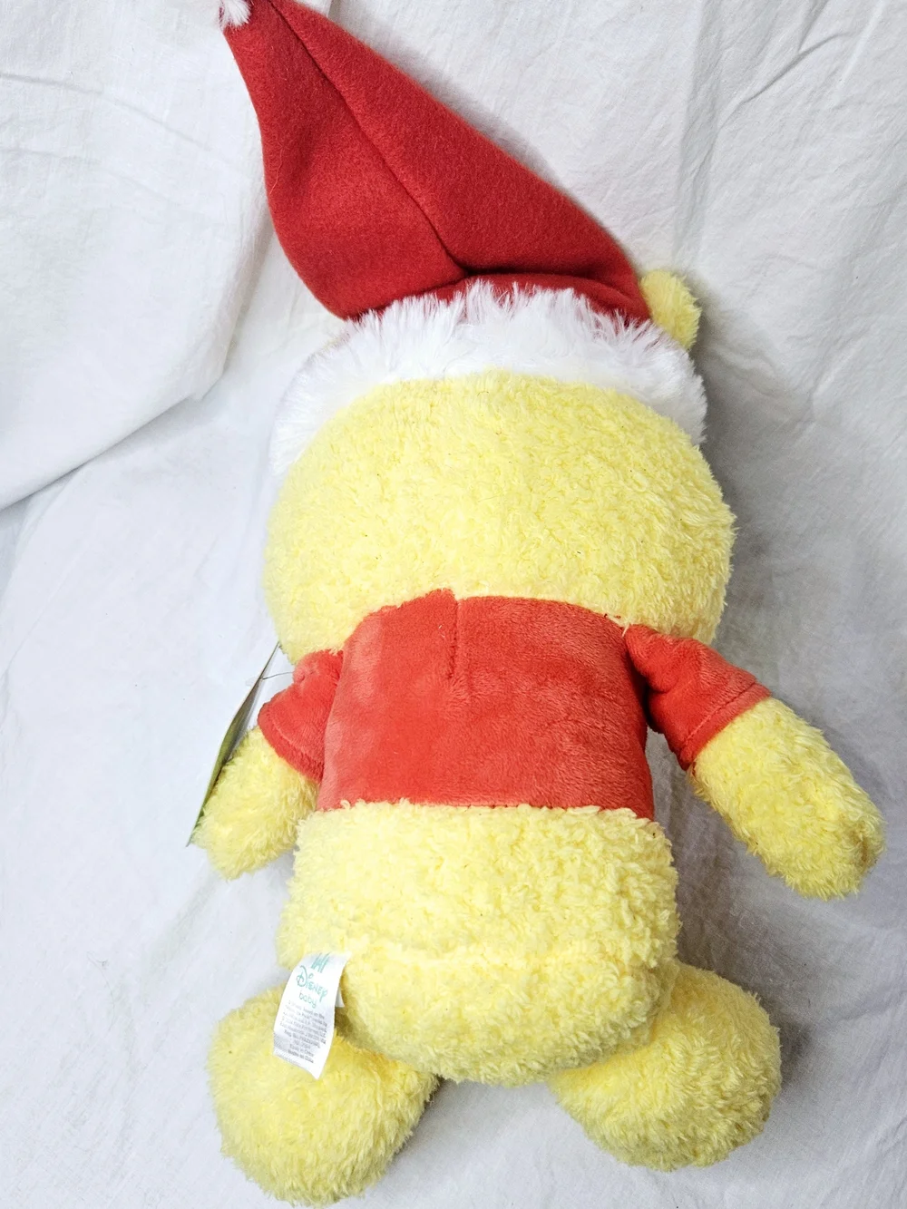 Disney Baby Winnie The Pooh Holiday Christmas Xmas Plush Santa Hat